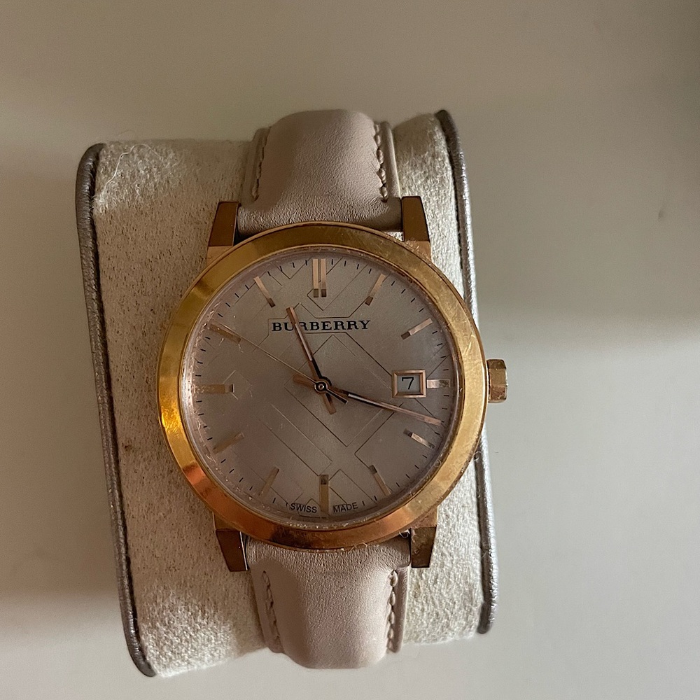 Burberry rose gold watch